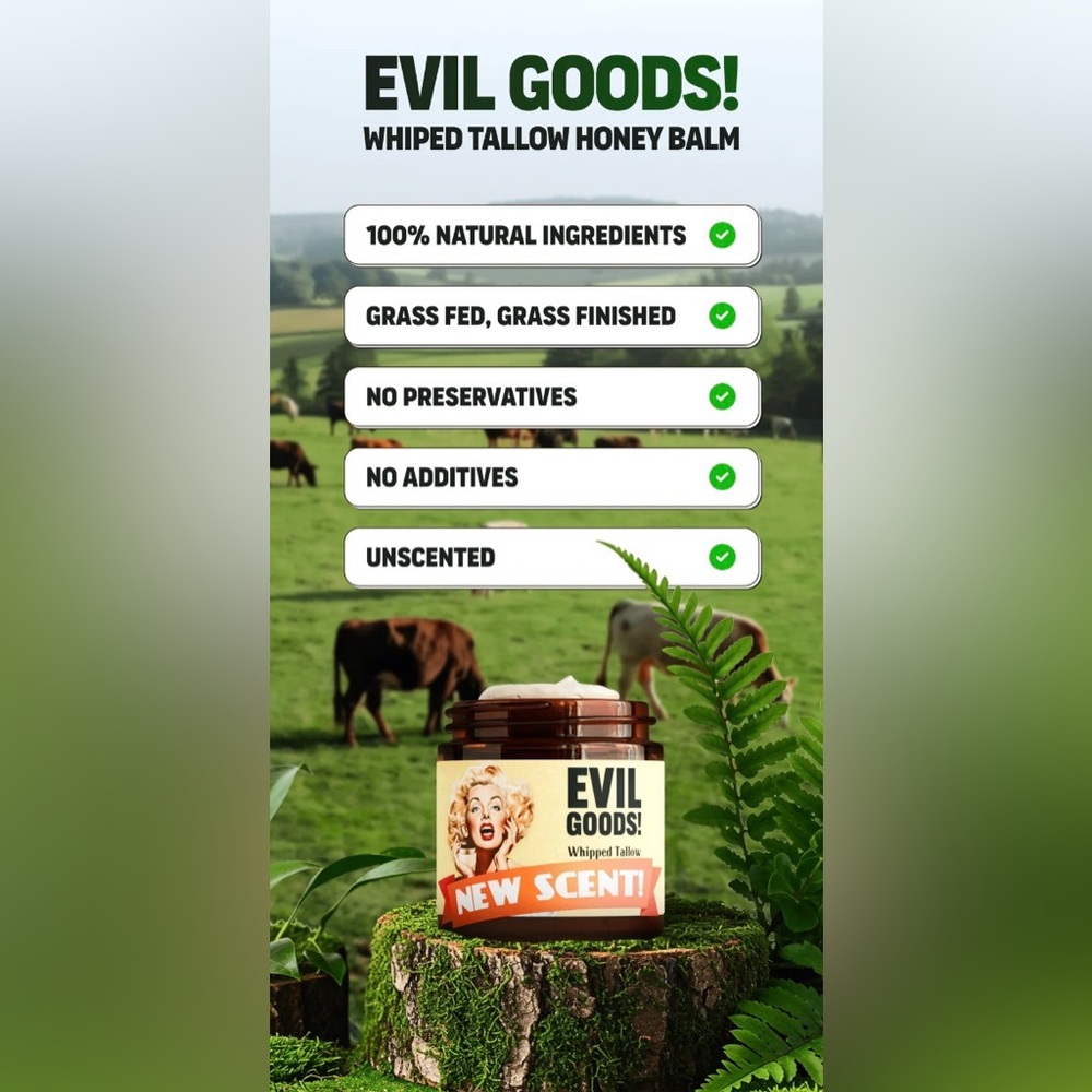 Evil Goods Whipped Tallow Honey Balm - Picture 2 of 6